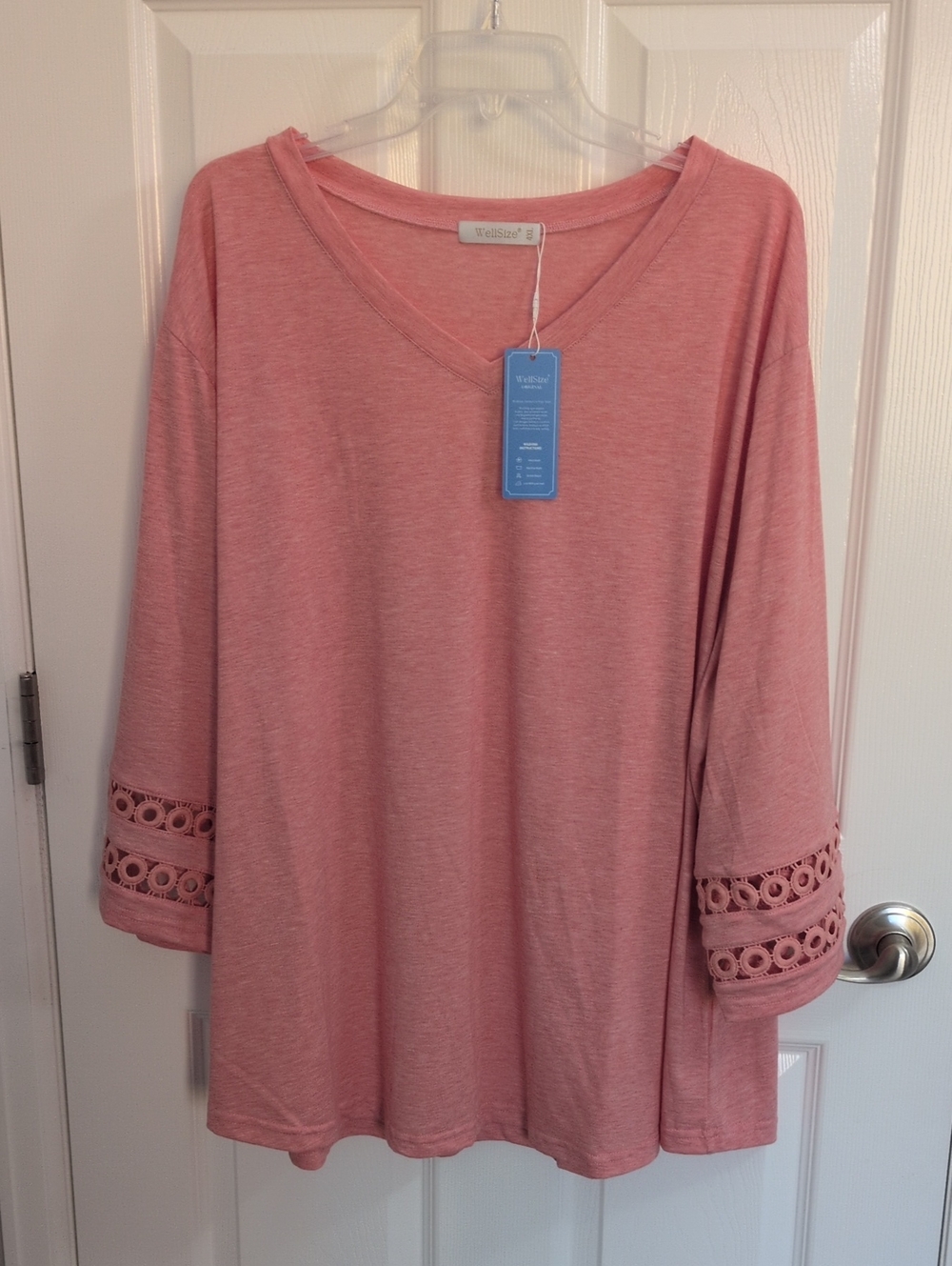 NWT Wellsize V Neck Tunic - Coral - 4X